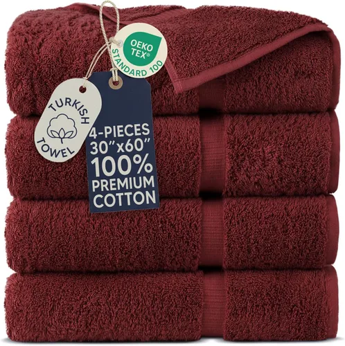 Miniatura 57 de Towel Bazaar Toallas Turcas de Algodón Premium Súper Suaves y Absorbentes (Juego de 2 Toallas de Baño Grandes, Blanco)