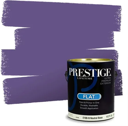 Miniatura 99 de PRESTIGE Pinturas de pintura interior e imprimación en uno, 1 galón, plano, combinación comparable de Sherwin Williams* Kimono Violet*