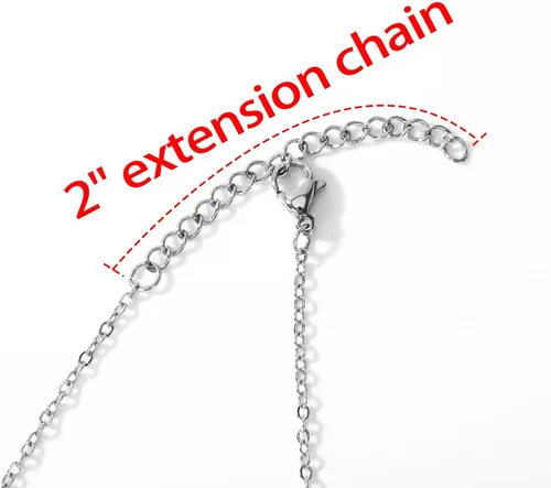 Miniatura 5 de KANOUE 5 collares delicados de circonita cúbica para mujer, a la moda, gargantilla de acero inoxidable con circonita cúbica para adolescentes