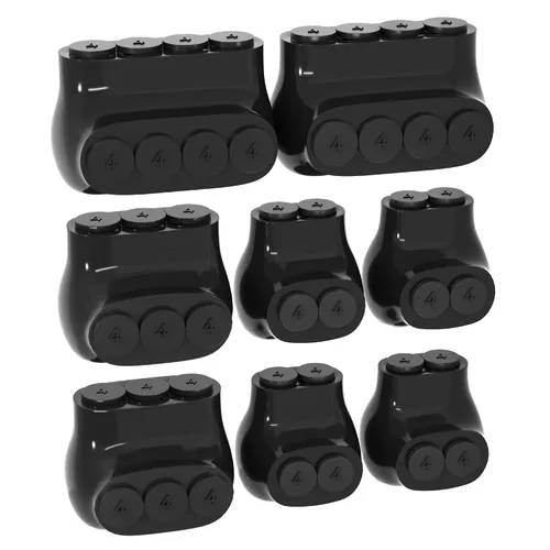 Miniatura 10 de RVBOATPAT Conector multigrifo aislado de 2 puertos 4-14 AWG de aluminio a cobre, conectores de alambre de aluminio de entrada de un solo lado, 5PCS