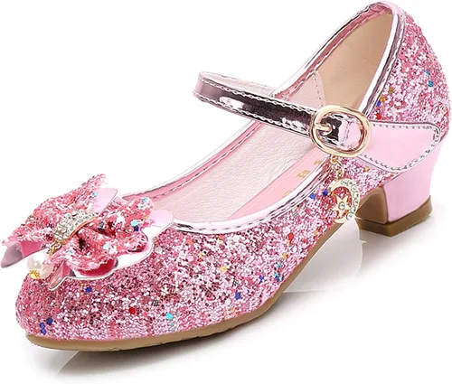 Miniatura 7 de Cadidi Dinos Zapatos de vestir para niñas con tacón de fiesta de boda Mary Jane Princess Flower Shoes (bebé/niño pequeño/niño grande)