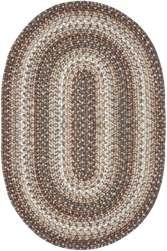 Miniatura 8 de Wildwood - Alfombra ovalada trenzada marrón de 4 x 6 pies, para interiores y exteriores, decoración rústica de campo para entrada, dormitorio