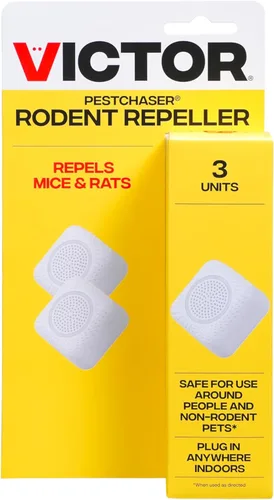 Miniatura 11 de Victor PestChaser - Repelente ultrasónico de roedores para interiores con luz nocturna, paquete de 3 dispositivos de enchufe disuasorio de roedores