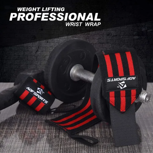 Miniatura 4 de AQF - Muñequeras para levantamiento de pesas - Aprobado por USPA e IPL, soporte de muñeca de 18 pulgadas para gimnasio con bucle para el pulgar