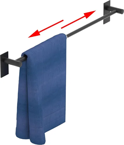 Miniatura 10 de HOMOTEK - Toallero ajustable, económico, toallero de baño de 12 a 22 pulgadas, toallero individual de 12 a 22 pulgadas, toallero de montaje