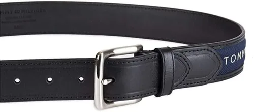 Miniatura 19 de Tommy Hilfiger Cinturón casual con incrustaciones de tela para hombre con hebilla clásica del arnés