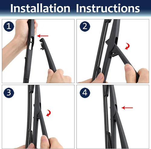 Miniatura 6 de X AUTOHAUX Juego de brazos de limpiaparabrisas trasero para Mazda 3 Hatchback 05-07
