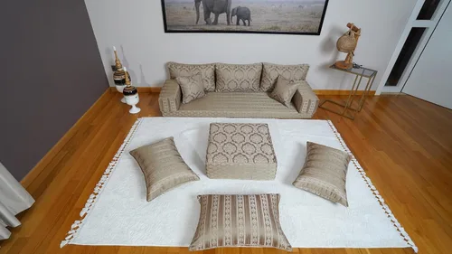 Miniatura 3 de arabicsofa Sofá de asiento de piso árabe - Sofá modular hecho a mano con sofás otomanos