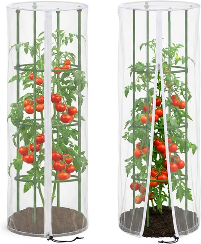 Miniatura 10 de 3 piezas de red para pájaros de jardín, cubierta para plantas para jaula cuadrada de tomate, 59" x 17.7" barrera contra insectos y pájaros, red