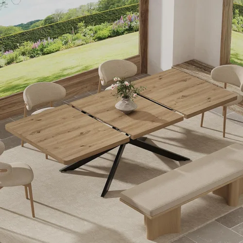 Miniatura 12 de MECHYIN Mesa de comedor extensible para 4, 6, 8, 10
