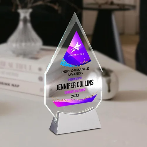 Miniatura 8 de Placa de vidrio personalizada de 9 1/4 pulgadas para premios y trofeos, premio personalizado para empleado del mes, regalo de jubilación, liderazgo
