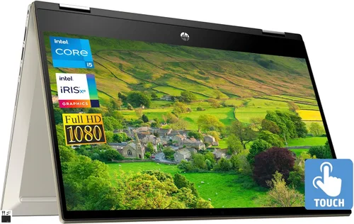HP 2023 Pavilion x360 - Laptop convertible 2 en 1, pantalla táctil FHD de 14 pulgadas, Intel i5-1135G7 (hasta 4.2 GHz), gráficos Iris Xe, 8 GB de