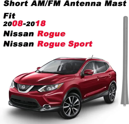 Miniatura 2 de Mástil de antena de radio de 7 pulgadas compatible con modelos Nissan Mitsubishi Infiniti Select, reemplazo directo, antena de techo corto, goma