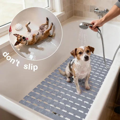 Miniatura 3 de Tapete antideslizante para bañera y ducha, tapete antideslizante para perros y mascotas, tapete de baño para bañera, tapete de baño de 27.5 x 15.7