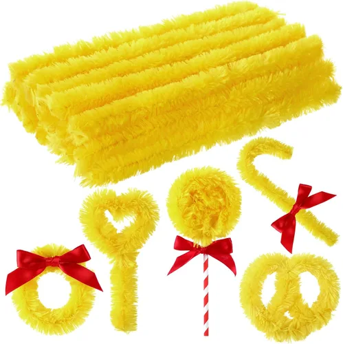 Miniatura 9 de Hotop 30 limpiapipas extra gruesos de 1.181 in de felpilla de 1.181 in, suministros para principiantes, suministros de bricolaje (negro, 12 pulgadas)