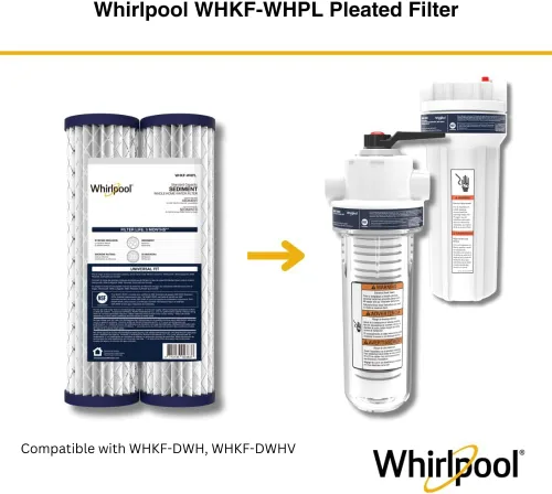 Miniatura 3 de Whirlpool Cartucho de repuesto de filtro de agua de sedimentos de 2.5 x 10 pulgadas WHKF_WHPL, certificado NSF de 20 micrones, protege
