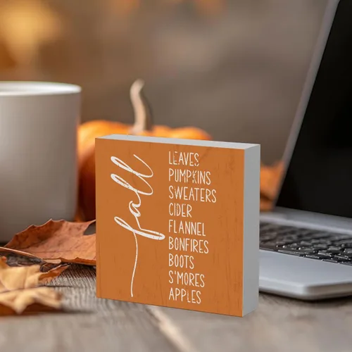 Miniatura 4 de WRSUNT Decoración de arte de otoño de granja, decoración de otoño para la oficina en casa, decoración de escritorio de otoño para baño, dormitorio