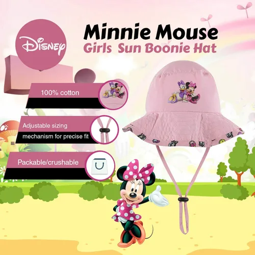 Miniatura 2 de Disney Minnie and Mickey Sun Boonie Sombrero para niñas y niños, 100% algodón