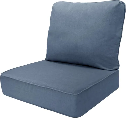 Honeycomb - Asiento profundo para exteriores, 24 pulgadas de ancho x 23 pulgadas de profundidad, cojín para silla de exterior, azul Solarvie