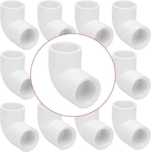 Miniatura 24 de Paquete de 10 Adaptadores Conectores de Acoplamiento de Tubería de PVC de Rosca Doble Hembra de 1 pulgada (F x F) SCH40 Acoplamiento de Tubería