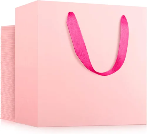Miniatura 47 de EUSOAR Bolsas de Regalo Grandes Azul Marino, Paquete de 25 - Bolsas de Papel de Compras de 12.5"x4.5"x11" con Asas para Negocios, Manualidades