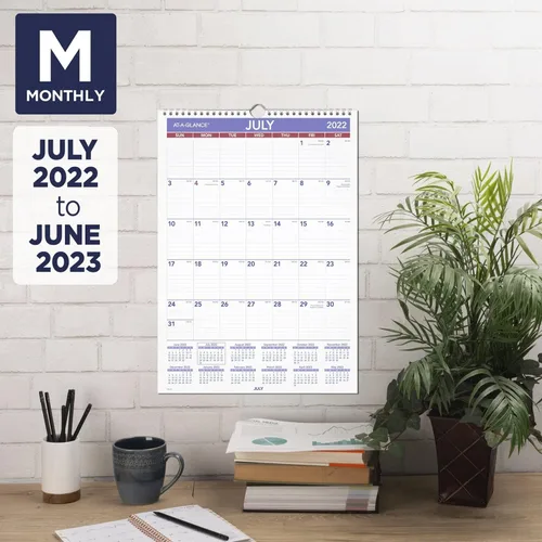 Miniatura 2 de AT-A-GLANCE Calendario de pared 2022-2023, académico mensual, 12 x 17 pulgadas, mediano, encuadernado con alambre (PMA228)