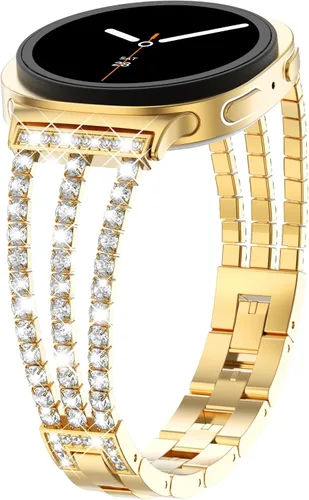 Miniatura 34 de KADES Compatible with Samsung Galaxy Watch 8/8 Classic / 7/6 / 5/4 Band, 40mm 44mm 45mm 47mm, Luxury Diamond Bracelet Chain Band for Women, Bling