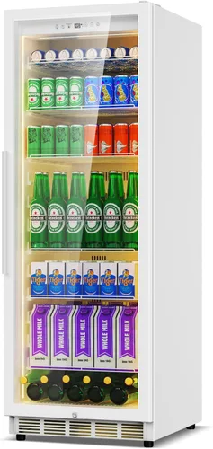 Miniatura 26 de 35.42" W Commercial Under Counter Beverage Refrigerator, 2 Glass Door Back Bar Cooler, Built-in/Freestanding 7.4Cuft Drink Fridge with LED Light
