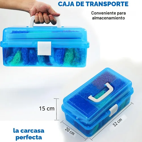 Miniatura 3 de YITOHOP Kit de Pulseras de Bandas Elásticas de Telar 15000+, Bandas de Goma para Kit de Hacer Pulseras, Kit de Fabricación de Pulseras de Telar