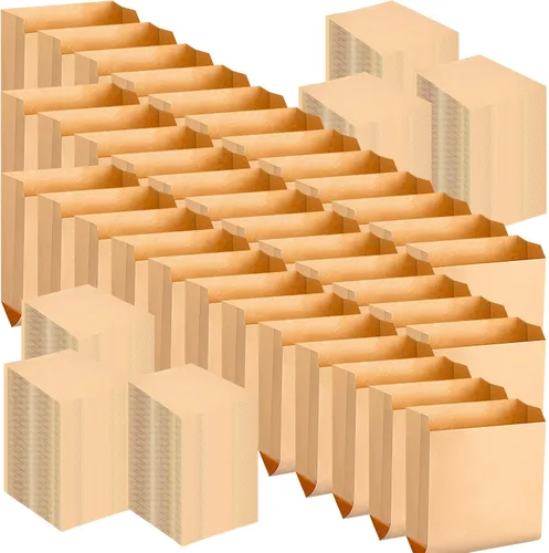 Miniatura 10 de Bolsa de papel kraft encerada para higiene femenina, para baño de negocios, dispensadores personales de 7.5 x 10 pulgadas, bolsas de papel
