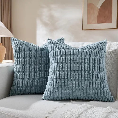 Miniatura 22 de Fancy Homi - Paquete de 2 fundas de almohada decorativas estilo bohemio de 16 x 16 pulgadas para sala de estar, sofá, cama, funda de cojín cuadrada