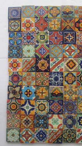 Miniatura 2 de 300 MIXED DESIGNS Mexican tile handmade talavera backsplash mosaic 2 X 2