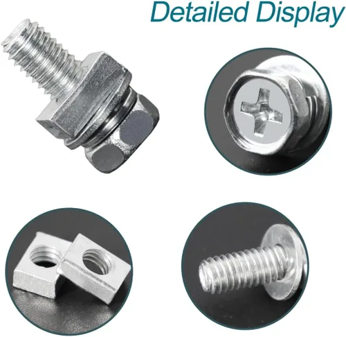 Miniatura 3 de Kit de 12 piezas de pernos y tuercas, pernos y tuercas de batería de motocicleta, perno y tuerca de batería de motocicleta M6x16MM, pernos y tuercas