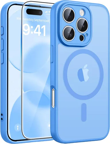 Miniatura 95 de FNTCASE - Funda para iPhone 16 Pro: magnética, mate, translúcida, de grado militar, protectora contra caídas, resistente, fina, duradera y a prueba