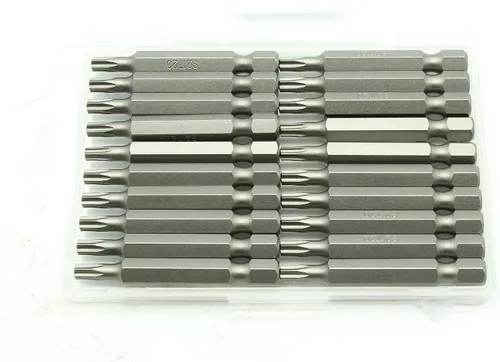 Miniatura 46 de TMAX Juego de puntas de destornillador de cabeza de estrella T6 Torx de 25 piezas, acero S2 de 6 puntos T-6 puntas de inserción de destornillador