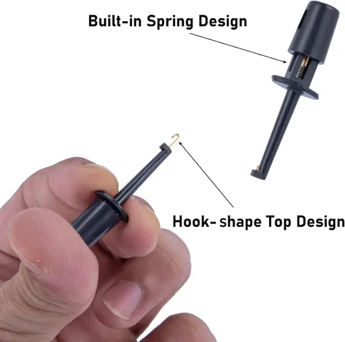 Miniatura 4 de Alwonder Alicates Hackle para atar moscas, 10 unidades, 8 colores, alicates de gancho de mosca, ganchos de punta larga de plástico, herramienta