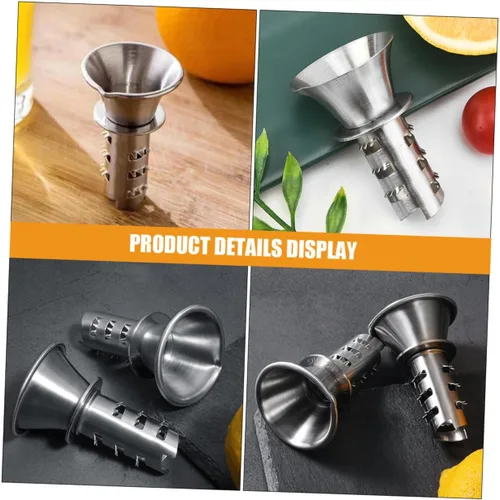 Miniatura 9 de Exprimidor manual de limón de 2 piezas Exprimidor de mano de cítricos Exprimidor portátil de acero inoxidable para la cocina casera