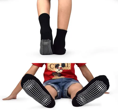 Miniatura 2 de HYCLES Calcetines antideslizantes para niños pequeños 12 pares de calcetines de tobillo alto para bebé niño y niña para niños de 1-33-55-77-10T Multi