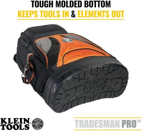 Miniatura 3 de Klein Tools 80115 Kit de mochila con mochila Tradesman Pro de 39 bolsillos y cuchillo de bolsillo para electricistas, 2 piezas