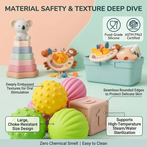 Miniatura 3 de Juguete de actividad: actividades sensoriales para niños pequeños y niños, juguetes para bebés de 6 a 18 meses, juguetes Montessori para bebés de 1