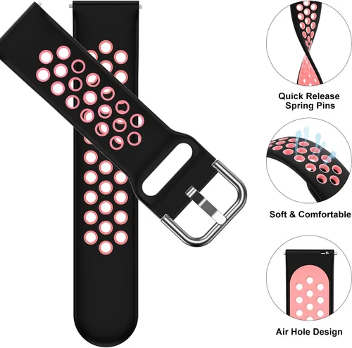 Miniatura 2 de Paquete de 3 correas compatibles con Samsung Galaxy Watch Active 2 de 1.575 pulgadas, 1.732 pulgadas/Active/Galaxy Watch 3 Band 1.614 pulgadas/Watch