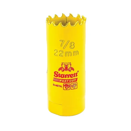 Miniatura 34 de Starrett FCH0100-G - Sierra de agujero recto de corte rápido bimetálica con dientes HSS resistentes a la abrasión, ideal para cortar metal, acero