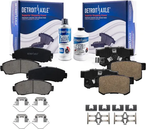 Miniatura 143 de Detroit Axle - Pastillas de freno de cerámica delanteras Reemplazo de pinza de freno derecha para Dodge Ram 1500 Dakota, Ram 1500 Classic - Juego