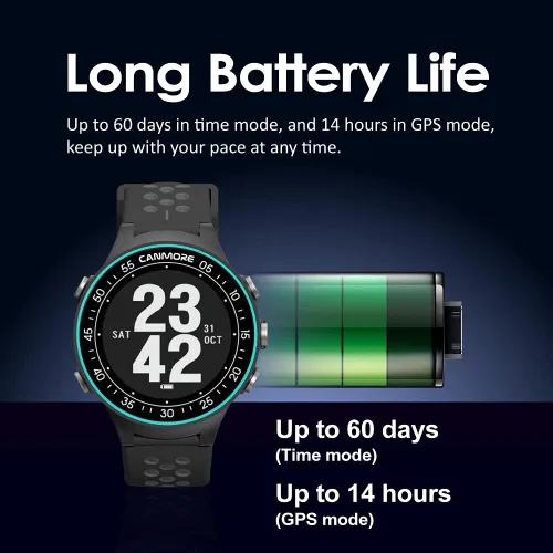 Miniatura 6 de CANMORE TW410G Reloj GPS de golf con seguimiento de pasos, más de 40,000 campos de golf mundiales gratuitos precargados, minimalista y fácil de usar