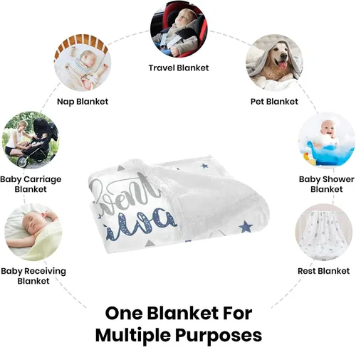 Miniatura 6 de Manta de bebé personalizada con nombre, manta de bebé personalizada para niños y niñas, manta personalizada de regalo para bebé niño recién nacido