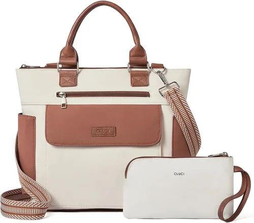 CLUCI Bolsos de mano para mujer de cuero vegano, bolso bandolera grande de moda, bolso al hombro, el mejor regalo para ella