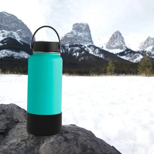 Miniatura 6 de Funda protectora de silicona para botellas de agua Hydroflask de 12 a 40 onzas, cubierta antideslizante para la parte inferior de la botella Stanley