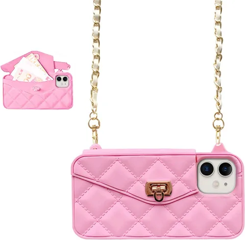 Miniatura 21 de UnnFiko - Funda tipo cartera compatible con iPhone XR, diseño elegante de bolsa de lujo, cartera abatible con funda para tarjetas, cubierta de Negro