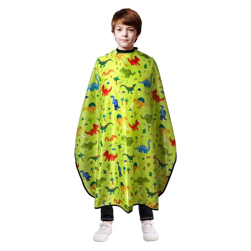 Miniatura 9 de Pelocapa Capas de corte de cabello para niños, impermeables, capas de champú para niños y niñas, 39 x 51 pulgadas (vehículo de construcción)