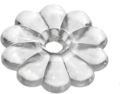 RV Designer H611, Arandelas con roseta con tornillos #6, transparentes, 14 por paquete, herrajes interiores